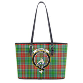 Muirhead Tartan Crest Leather Tote Bag